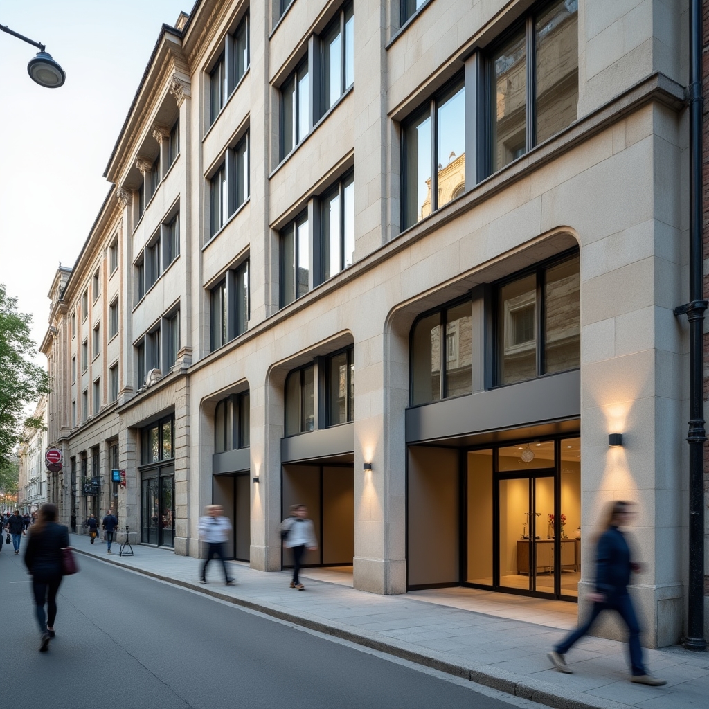 Bürogebäude in der Friedrichstraße in Berlin bei Tageslicht